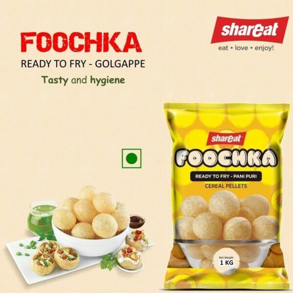 Shareat Ready to Fry Pani Puri/Foochka -1kg Indian