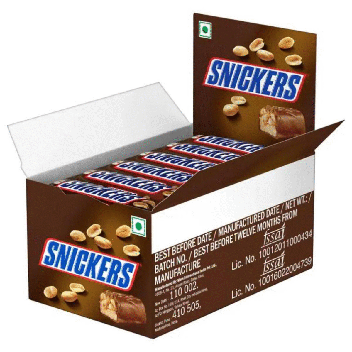 Snickers Chocolate Bar Indian Version – Full Box (12g per bar, 40 pieces) - Image 1
