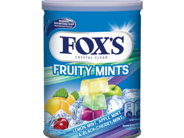 FOX's Crystal Clear Fruity Mints Chocolate Candy Tin – 180g