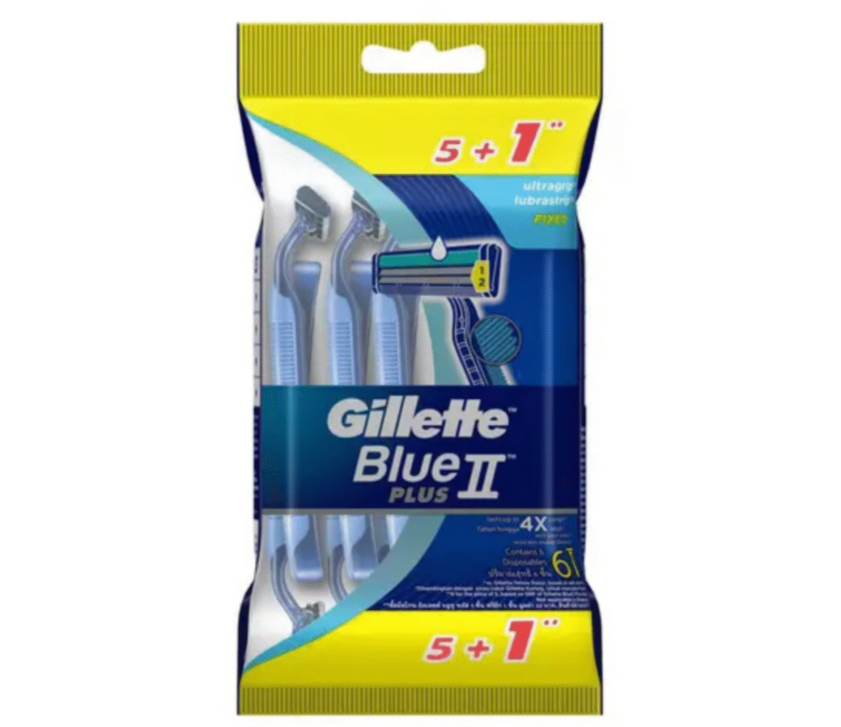 Gillette Blue II Plus Disposable Razor 2 packet 12pcs - Image 1