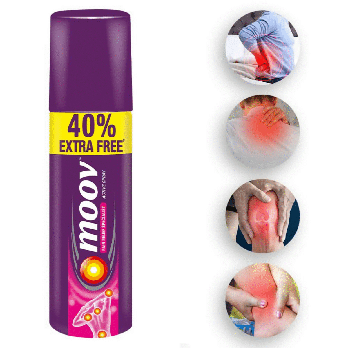 Moov Fast Pain Relief Spray - 35g +15g | Suitable for Back, Muscle, Joint, Knee - Image 1