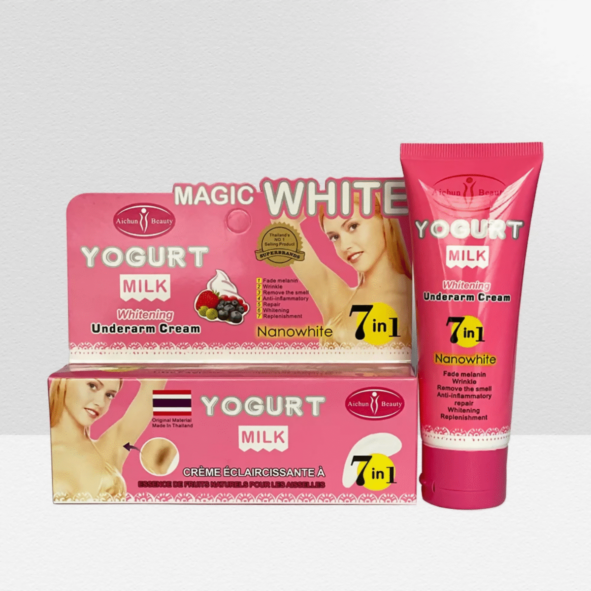 Aichun Beauty Yogurt Milk Underarm Whitening Cream - 80gm (2pcs) - Image 1