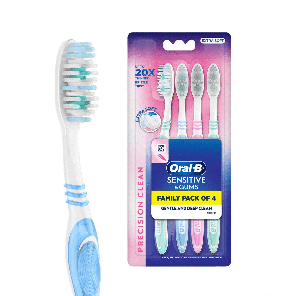 Oral-B Precision Clean Sensitive Soft Manual Toothbrush For Adults - Image 1