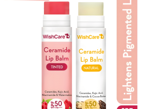 WishCare Ceramide Lip Balm with SPF50 PA+++ - Kojic Acid & Niacinamide (5gm X 2 Pcs)