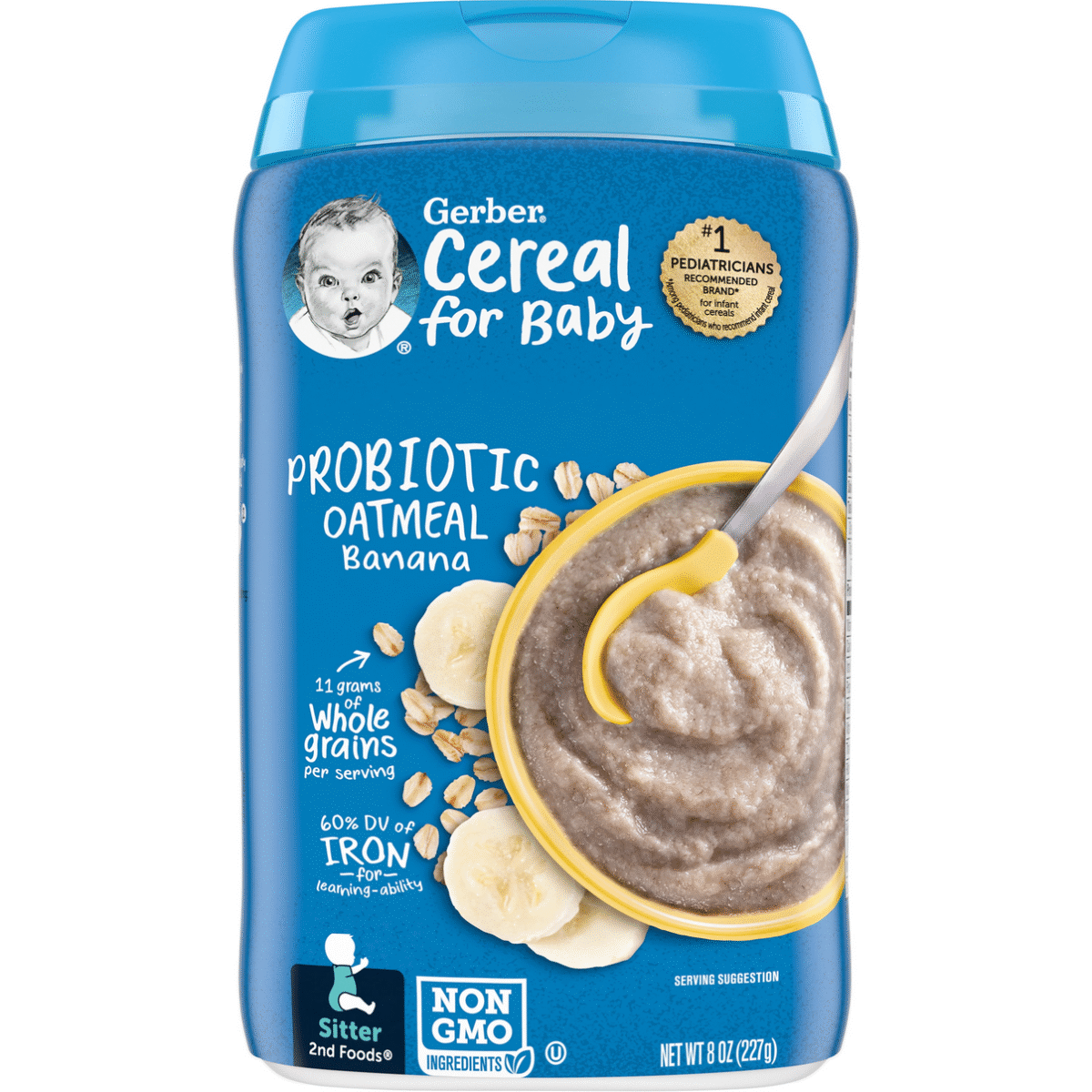 Gerber Cereal For Baby Probiotic Oatmeal Banana 227gm - Image 1